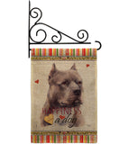 Blue Pitbull Happiness - Pets Nature Vertical Impressions Decorative Flags HG110264 Made In USA