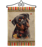 Mahogany Rottweiler Happiness - Pets Nature Vertical Impressions Decorative Flags HG110267 Made In USA