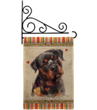 Mahogany Rottweiler Happiness - Pets Nature Vertical Impressions Decorative Flags HG110267 Made In USA