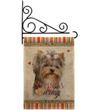 Yorkshire Happiness - Pets Nature Vertical Impressions Decorative Flags HG110271 Made In USA