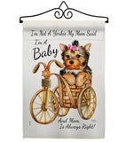 Not Yarkie, I'm Baby - Pets Nature Vertical Impressions Decorative Flags HG110280 Made In USA
