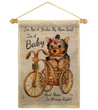 Not Yarkie, I'm Baby - Pets Nature Vertical Impressions Decorative Flags HG110280 Made In USA
