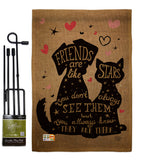 Friends are like Stars - Pets Nature Vertical Impressions Decorative Flags HG191085 Made In USA