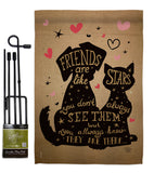 Friends are like Stars - Pets Nature Vertical Impressions Decorative Flags HG191085 Made In USA