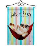 Take it Easy - Pets Nature Vertical Impressions Decorative Flags HG192605 Made In USA