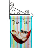 Take it Easy - Pets Nature Vertical Impressions Decorative Flags HG192605 Made In USA