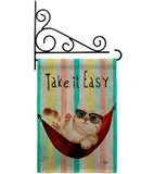 Take it Easy - Pets Nature Vertical Impressions Decorative Flags HG192605 Made In USA