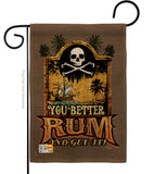 You Better Rum & Get It - Pirate Coastal Vertical Impressions Decorative Flags HG107029 Made In USA