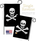 Black Sam - Pirate Coastal Vertical Impressions Decorative Flags HG107032 Made In USA
