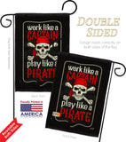 Play Like a Priate - Pirate Coastal Vertical Impressions Decorative Flags HG137074 Made In USA