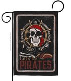 Be Pirates - Pirate Coastal Vertical Impressions Decorative Flags HG137319 Made In USA