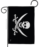 Jack Rackham's - Pirate Coastal Vertical Impressions Decorative Flags HG140412 Made In USA