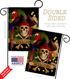 Pirate Ahoy Mate - Pirate Coastal Vertical Impressions Decorative Flags HG192374 Made In USA