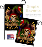 Pirate Ahoy Mate - Pirate Coastal Vertical Impressions Decorative Flags HG192374 Made In USA