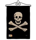 Black Sam - Pirate Coastal Vertical Impressions Decorative Flags HG107032 Made In USA