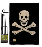 Black Sam - Pirate Coastal Vertical Impressions Decorative Flags HG107032 Made In USA