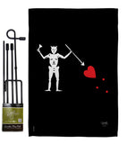 Blackbeard's - Pirate Coastal Vertical Impressions Decorative Flags HG107034 Made In USA