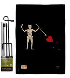 Blackbeard's - Pirate Coastal Vertical Impressions Decorative Flags HG107034 Made In USA