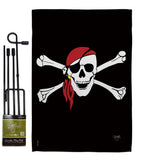 Red Bandana - Pirate Coastal Vertical Impressions Decorative Flags HG107042 Made In USA