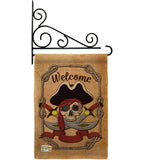 Ahoy Pirate - Pirate Coastal Vertical Impressions Decorative Flags HG107059 Made In USA