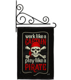 Play Like a Priate - Pirate Coastal Vertical Impressions Decorative Flags HG137074 Made In USA