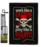 Play Like a Priate - Pirate Coastal Vertical Impressions Decorative Flags HG137074 Made In USA