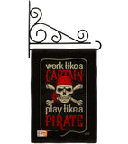 Play Like a Priate - Pirate Coastal Vertical Impressions Decorative Flags HG137074 Made In USA