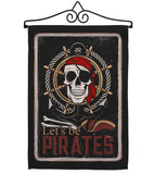 Be Pirates - Pirate Coastal Vertical Impressions Decorative Flags HG137319 Made In USA