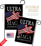 Maga And Proud - Patriotic Americana Vertical Impressions Decorative Flags HG170276 Made In USA