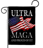 Maga And Proud - Patriotic Americana Vertical Impressions Decorative Flags HG170276 Made In USA