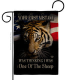 Your First Mistake - Patriotic Americana Vertical Impressions Decorative Flags HG190009 Made In USA