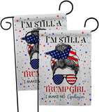 Trump Girl - Patriotic Americana Vertical Impressions Decorative Flags HG130401 Made In USA