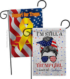 Trump Girl - Patriotic Americana Vertical Impressions Decorative Flags HG130401 Made In USA