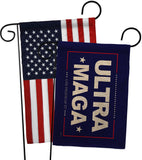 Blue Ultra Maga - Patriotic Americana Horizontal Impressions Decorative Flags HG170274 Made In USA