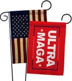 Red Ultra Maga - Patriotic Americana Horizontal Impressions Decorative Flags HG170275 Made In USA