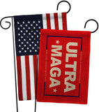 Red Ultra Maga - Patriotic Americana Horizontal Impressions Decorative Flags HG170275 Made In USA