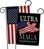 Maga And Proud - Patriotic Americana Vertical Impressions Decorative Flags HG170276 Made In USA