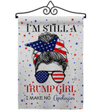 Trump Girl - Patriotic Americana Vertical Impressions Decorative Flags HG130401 Made In USA