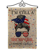 Trump Girl - Patriotic Americana Vertical Impressions Decorative Flags HG130401 Made In USA