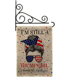 Trump Girl - Patriotic Americana Vertical Impressions Decorative Flags HG130401 Made In USA