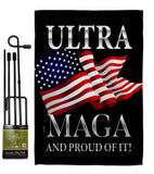 Maga And Proud - Patriotic Americana Vertical Impressions Decorative Flags HG170276 Made In USA