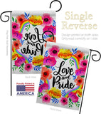 Love And Pride - Pride Inspirational Vertical Impressions Decorative Flags HG130369 Made In USA