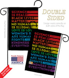 Human Rights - Support Inspirational Vertical Impressions Decorative Flags HG141311 Made In USA