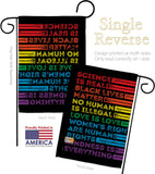 Human Rights - Support Inspirational Vertical Impressions Decorative Flags HG141311 Made In USA