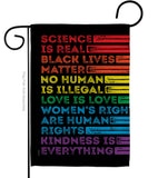 Human Rights - Support Inspirational Vertical Impressions Decorative Flags HG141311 Made In USA