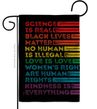 Human Rights - Support Inspirational Vertical Impressions Decorative Flags HG141311 Made In USA