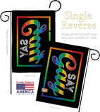 I Say Gay - Support Inspirational Horizontal Impressions Decorative Flags HG141313 Made In USA