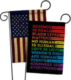 Human Rights - Support Inspirational Vertical Impressions Decorative Flags HG141311 Made In USA