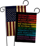 Human Rights - Support Inspirational Vertical Impressions Decorative Flags HG141311 Made In USA