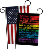 Human Rights - Support Inspirational Vertical Impressions Decorative Flags HG141311 Made In USA